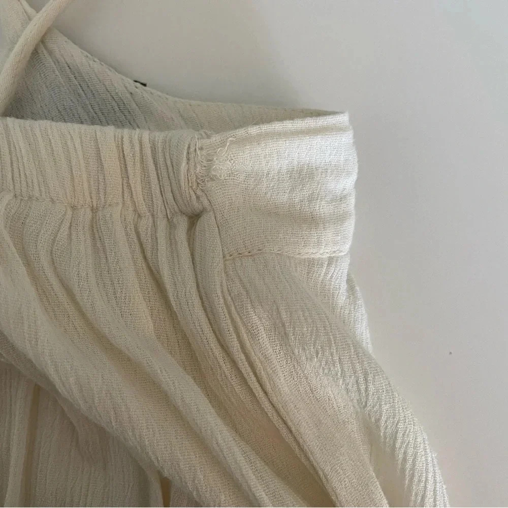 Denim & Supply Ralph Lauren Boho Maxi Dress Cream Embroidered Crochet Lined XS - Picture 12 of 14